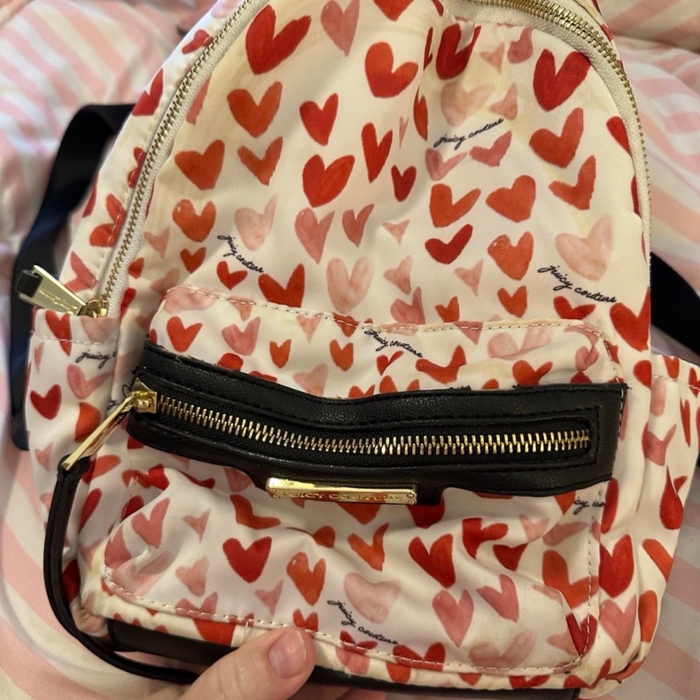 Juicy Couture Heart Patterned Women's Backpack Purse